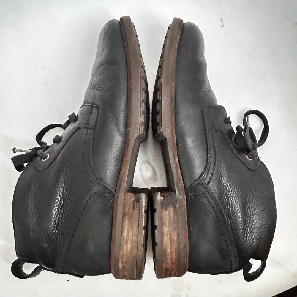 UGG Brompton 1008087 Mens Oxford Chukka Black Leather Boots 10.5